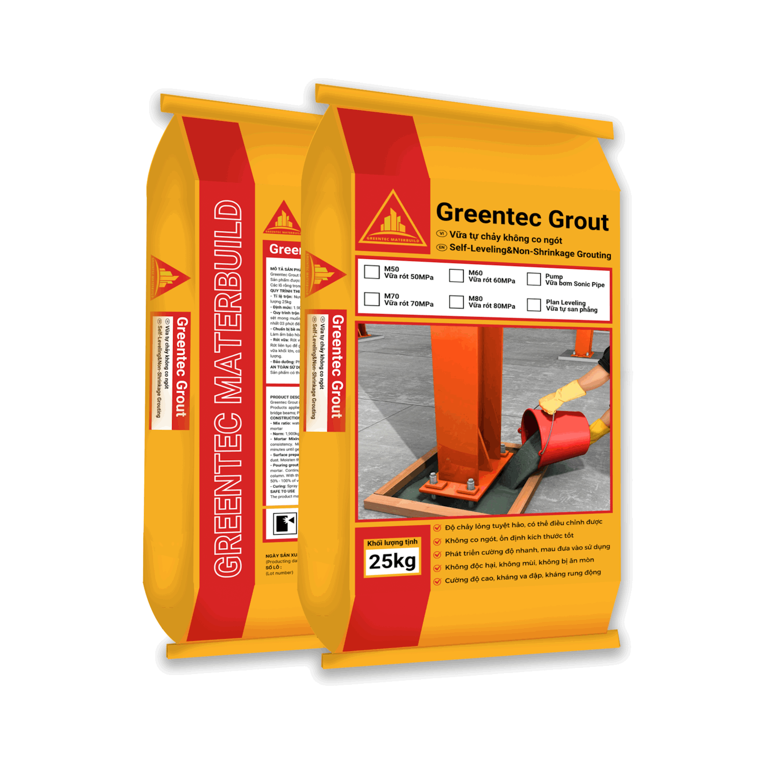 Greentec Grout | Vữa Rót Không Co Ngót Cường Độ Cao